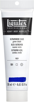 Liquitex Professional Heavy Body Acrylic Paint, 4.65-oz (138ml) Tube, Ultramarine Blue (Green Shade)