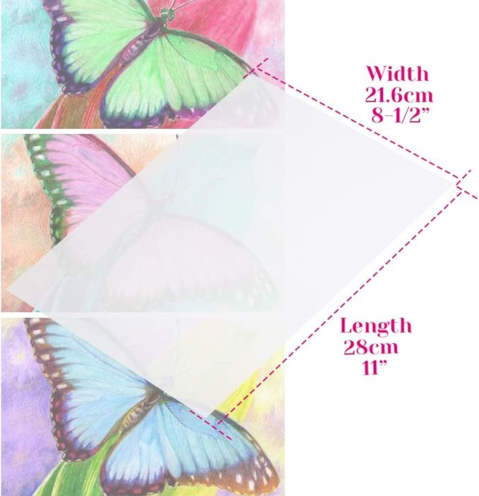 Vellum Paper, Cridoz 50 Sheets Vellum Transparent Paper 8.5 x 11 Inches Translucent Clear Paper for Printing Sketching Tracing Drawing Animation Wedding Invitations