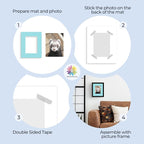 Mat Board Center, Pack of 20, 8x10 Mixed Colors White Core Picture Mats Mattes Matting for 5x7 Photo