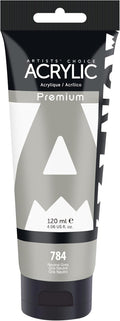 AUREUO Natural Grey Acrylic Paint, 4 Fl Oz / 120ml Single Tube, Rich Pigment Art Craft Paints for Canvas, Rocks, Wood, Ceramic, Fabric - Art Supplies for Beginners, Professionals, Artists