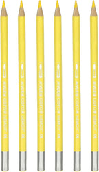 PATIKIL Watercolor Pencil, 6Pcs Water Soluble Pencils for Blending, Coloring, Sketch Drawing, Painting, Light Yellow