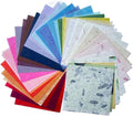 4" x 4" 50 Designs 50 Sheets Natural Fiber Tamarind Leaves,Banana Bark Mulberry Paper Sheets Art Tissue Washi Paper Design Craft Art Origami Suppliers Card Making (Mixed Colors,Tamarind Leaves etc.)