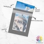 Mat Board Center, Pack of 10, 16x20 for 11x14 Black Picture Mat Sets - Acid Free, 4-ply Thickness, Bevel Pre-Cut White Core - Includes Backing Boards and Clear Bags - for Pictures, Photos, Framing