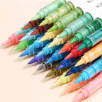 171 Colors Acrylic Paint Marker Single Tip Soft Brush Pens Ideal for Coloring Books, Canvas, Wood, Stone, Egg and DIY Crafts