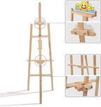 Wooden Easel Stand for Sign and Painting - Adjustable Artist Easel for Adults - Home & Wedding Display, Art Easel with Canvas Holder for Studio, Classroom