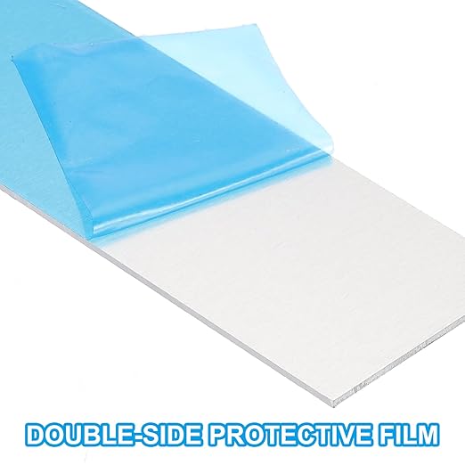 PATIKIL 6061 T651 Aluminum Sheet Metal 6 x 1.97 x 1/16(0.0625") Inch 3Pcs Flat Plain Aluminum Plate Covered Stock with Protective Film, Heat Rectangle 1.5MM for Lndustry Crafting