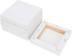 CertBuy Stretched Canvas 6 x 6 inch, 24 Pack 100% Cotton Blank Canvas Board for Painting, Acrylic Paint, Oil Paint and Wet Art Media