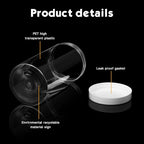 SATINIOR 12 Pack 12 oz Plastic Container Jars with Lids Round Clear Travel Cosmetic Container Slime Jars for Toiletries, Lotion, Cream, Ointments, Makeup, Rhinestone, Samples, Kitchen Storage(White)