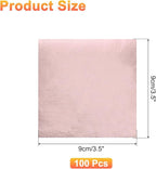 uxcell 100pcs Leaf Sheets, 3.5" x 3.5" Foil Sheets Paper Sheets for DIY Crafts Painting Nails Resin Furniture Decoration(Light Rose Gold)