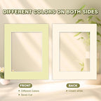 Egofine 14 Packs Picture Frame Mats, 8x10 Picture Mats for 5x7 Photos, Acid-Free Mixed Colors Pre-Cut Photo Board for Photos, Prints, Artworks