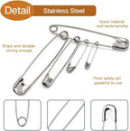 3 Inches Large Safety Pins, Pack of 50, Big Heavy Duty Safety Pins for Brooch Making, Blankets, Crafts, Cloth Curtain (SP)