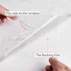 NINETREX Window Privacy Film,3D Stained Glass Window Film,Decorative Window Covering Sun Blocking Vinyl Static Cling Anti-UV Heat Control for Home Decor,Tulip 17.5 x 157.4inch