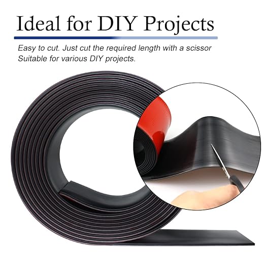 Neoprene Rubber Strips Self Adhesive Solid Rubber Sheets, Rolls & Strips for DIY Gaskets Crafts Pads Seals Warehouse Flooring Neoprene Sheet with Adhesive Backing (4" Wide x 1/8" Thick x 20' Long)