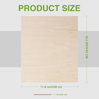 ROBOTIME 6-Pack Laser Wood Sheets 1/8" - 12 x 16 x 1/8 Inch - Basswood 2Pcs & Walnut 2Pcs & Birch 2Pcs - 3mm Plywood Sheets for Laser Cutting, Engraving & Wood Burning (Pyrography)