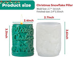 Christmas Candle Silicone Molds, 3D Candle Molds for Candle Making, Silicone Epoxy Resin Mold, Ornament Mould for DIY Wax Scented Candle Soaps Art Craft Cake Chocolate Home Decor（849）