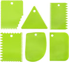 Lovelysp 6 pieces of plastic Clay Scraper, Carving soft clay engraving knife, Clay Scraper,Industrial clay scraper, Engraving tool, Pottery tool(Green)-1 set.