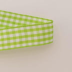 Apple Green Light Green Gingham Plaid Checked Ribbon 25 Yards Each Roll 100% Polyester (5/8",Apple.Green)