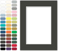 Poster Master Dark Gray Matboard – 4-Ply Acid-Free Picture Mat Board with 45° Beveled Cut, Made in USA, Custom Cut to Any Size, 1/16" Thickness for Framing & Displays