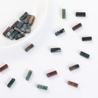 Natural Indian Agate Rectangle Tube Beads 4x13mm 38cm/str Loose Semi Gemstone Stone Beads for Making Bracelets Necklace Earrings