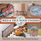 Tried & True Superior Varnish Oil Wood Finish, Pint - Natural Pine Resin & Linseed Oil, Ideal for Interior Furniture, Tables, Countertops - Non-Toxic, Scratch Resistant & Durable
