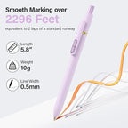 8Pcs Gel Pens - 0.5mm Black Ink Pens Fine Point Smooth Writing, Quick Drying Retractable Pen for Journaling, Cute School & Office Supplies