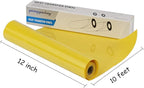 Guangyintong Heat Transfer Vinyl HTV Rolls, 12" x 10ft Matte Surface Yellow Iron on Vinyl for T-Shirts, Easy to Cut & Weed for All Cutter Machine, Heat Vinyl DIY Design