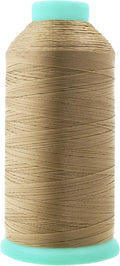 Mandala Crafts Bonded Nylon Thread Khaki Heavy Duty Sewing Threads - 2843 YDs Size 46 210D T45 Tex 45 Thread for Leather Jeans Weaving Outdoor Marine Upholstery Threads
