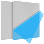 2Pack 5052 H32 Thin Aluminum Sheet Metal 12 x 12 x 1/64 (0.02”) Inch Plain Aluminum Plate Covered with Protective Film, Rectangle 0.5MM Aluminum Metal Plate for Crafting, Industrial
