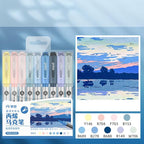 9 Color Acrylic Paint Markers, Brush Tip Acrylic Paint Pens With Visual Ink Window, Fabric Paint Markers for Clothes, Textile - High Coverage on Wood, Glass, Rock - DIY Art Supplies for Kids, Adults