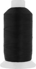 Mandala Crafts Black Heavy Duty Thread - 1500 Yds Tex 90 for Sewing, Drapery, Jeans, Leather, Hair, Bonded Polyester Outdoor Marine Upholstery