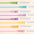 Water Based Acrylic Paint Markers, 9 Colors Acrylic Paint Pens Set with Soft Brush Tip, Marker Pen for Rock Painting, Egg, Wood, Glass, Paper, Mugs, Acrylic Painter Ink (Maillard Series)