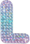 StickerBeans® Rhinestone Alphabet Letter Sticker L - Unique Sparkly Design 2” x 2” Cut-to-Shape Adhesive - Personalization, Collecting, Gifting, Scrapbooking, Decorating Laptops, Phone Cases, All Ages