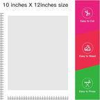 JANDJPACKAGING White Heat Transfer Vinyl HTV Bundle 10"x12"- 10 Pack of Premium White HTV Sheets - Iron On Vinyl for T-Shirt Best HTV Vinyl for Silhouette Cameo,Cricut