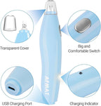 AFMAT EE04BL Electric Eraser, with 140 Refills, Rechargeable Pencil Eraser for Artist, Electric Erasers for Drafting, Drawing, Painting, Sketching, Architectural Plans, Detailer Tool-Light Blue