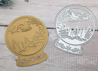 Metal Cutting Dies DIY Merry Christams Embossing Stencil Template Scrapbooking Card Making Mold Photo Album Arts Crafts Tools (Christmas Sleigh ball-11x13.1cm)