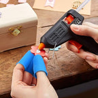 12 Pieces Silicone Hot Glue Gun Finger Caps, 4 Colors Finger Guard Protectors or Hot Glue Wax Rosin Resin Honey Adhesives Scrapbooking Sewing in 3 Sizes-Red/Blue/Yellow/Green