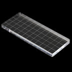PATIKIL 5" x 2" Acrylic Stamp Block, 2 Pack Clear Stamping Block with Grid Lines Decorative Mounting Blocks Square for Scrapbooking DIY Crafts Card Making