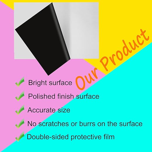 430 Stainless Steel Sheet Metal 12" x 12" x 1/16" Inch Metal Plates for Magnetic Mount Board Wall 16GA(1.70MM) 430 Stainless Steel Shim Stock Plates Metal Sheets for Crafting, Kitchen, Office