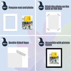 Mat Board Center, Pack of 10, 13x16 for 9x12 White Photo Picture Mats - Acid Free, 4-ply Thickness, White Core - for Pictures, Photos, Framing