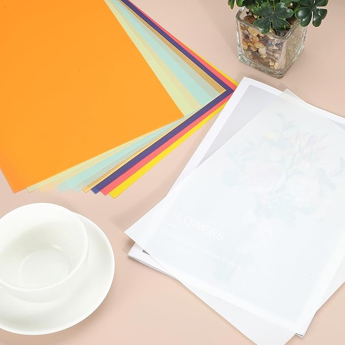 PATIKIL 30 Sheets Vellum Paper 8.5x11inches, Printable Translucent Paper 100GSM Colored for Invitations Laser Inkjet Printing Card Making Crafting Wedding Tracing, Beige Gold