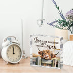 Cute Cow Decorative Signs, Rustic Western Animal Office Desk Decor Acrylic Sign 4x4 Inch, Desk Accessories Signs for Bathroom Cubicle Farmhouse Kitchen, Cow Gifts for Women Friend