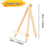 24 Pack 9 Inch Wooden Display Stand, Wooden Tripod Holder Stand, Painting Stand, Used for Displaying Business Cards and Photos, Student Desktop Easel for Painting