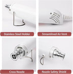 Mini Heat Gun, 300W Fast Heat Hot Air Gun with 6Ft Extra Thickened Cord and Overload Protection for DIY Craft Embossing, Vinyl Wrap, Shrink Tubing/Wrapping, Epoxy Resin, White