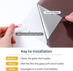 rabbitgoo Window Privacy Film One Way Window Tint for Home, Removable Reflective Heat Sun Blocking Anti UV Glass Door Covering, Mirror Tinting Film House Office, 29.5 in X 6.5 Feet, Brown Silver