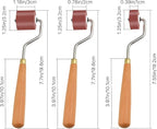 Milkary Rubber Rollers Brayer, 3 Pcs Brayer Ink Roller with Comfort Grip for Print, Craft Stamping Brayers, Stamping Tools