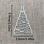Lapoo Festivals Metal Cutting Die for Scrapbooking - Durable, Cut Stencils for DIY Scrapbook Photo Album Decorative Paper Card, Card Making Supplies, Embossing (Decorated Tree Christmas 2.3 x 1.5 in)