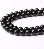 46pcs 8mm AAAA Natural Black Tourmaline Gemstone Beads Round Loose Beads for Jewelry Making DIY Bracelet Necklace