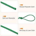 MECCANIXITY Waxed Cord 0.8mm Waxed Polyester Cord 175 Yard Wax String for Bracelet Making,Necklaces, Beading,Jewelry Making and DIY Crafts(Dark Green)