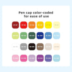 24 Colors Acrylic Paint Markers Pens Set, Soft Brush Tip Markers with Fast Drying & No-Bleed Ink, Acrylic Paint Pens for Rock, Wood, Egg, Ceramic, Fabric Painting, Art Supplies and DIY Crafts
