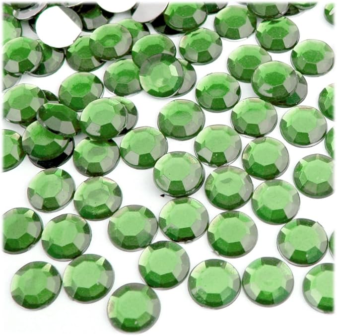 The Crafts Outlet 144pc Rhinestones Round 10mm - Flatback Ruby Red RED